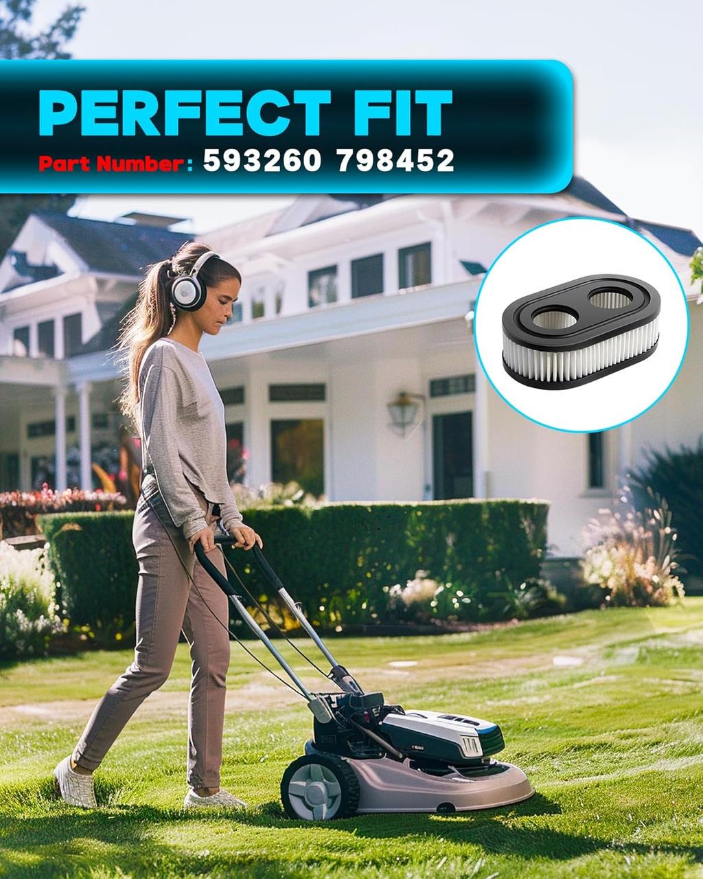 Фильтр воздушный для газонокосилки Briggs&Stratton 798452 593260 09P702 4247 5432 - фото 10 Фильтр воздушный для газонокосилки Briggs&Stratton 798452 593260 09P702 4247 5432 - фото 10