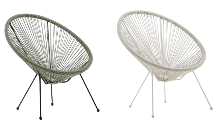 Лаунж-стул сталь/полиэтилен 72х83х80 см 2 шт. (e007ae8f)