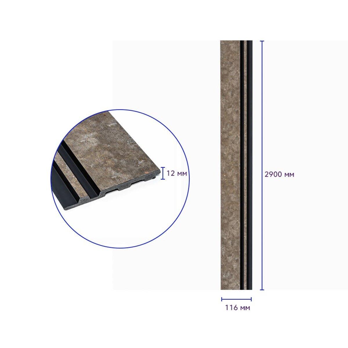Рельс декоративный PS 2900х120х12 мм Серо-коричневый с золотыми вкраплениями (SW-00002138) - фото 3 Рельс декоративный PS 2900х120х12 мм Серо-коричневый с золотыми вкраплениями (SW-00002138) - фото 3