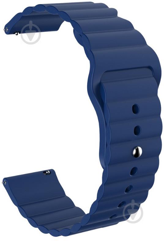 Ремешок силиконовый 22мм для Xiaomi Amazfit Pace | Stratos | GTR 47mm LineS BeWatch Темно-Синий Ремешок силиконовый 22мм для Xiaomi Amazfit Pace | Stratos | GTR 47mm LineS BeWatch Темно-Синий