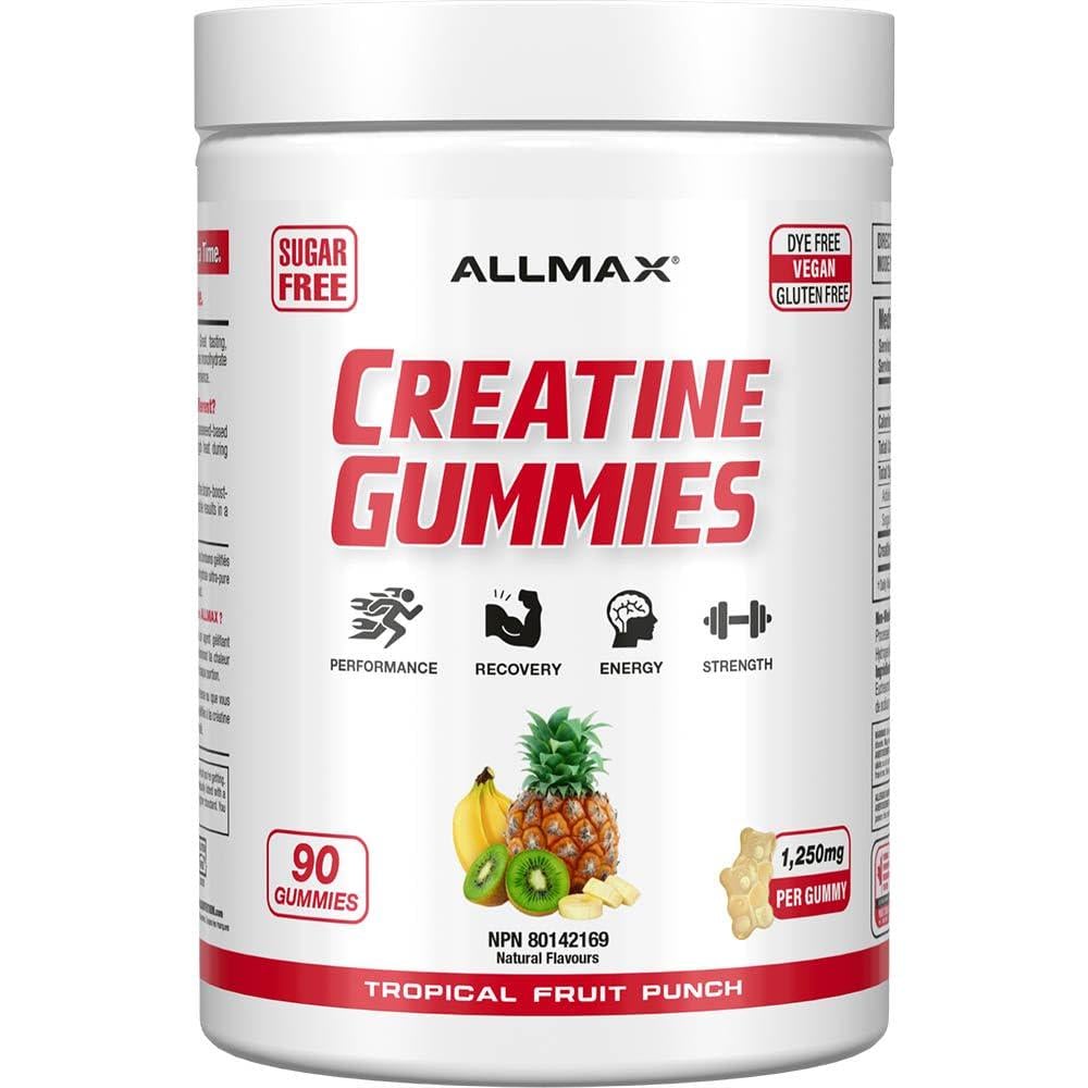 Креатин моногидрат AllMax Creatine Gummies Tropical Fruit Punch 1250 мг 90 жев. таб