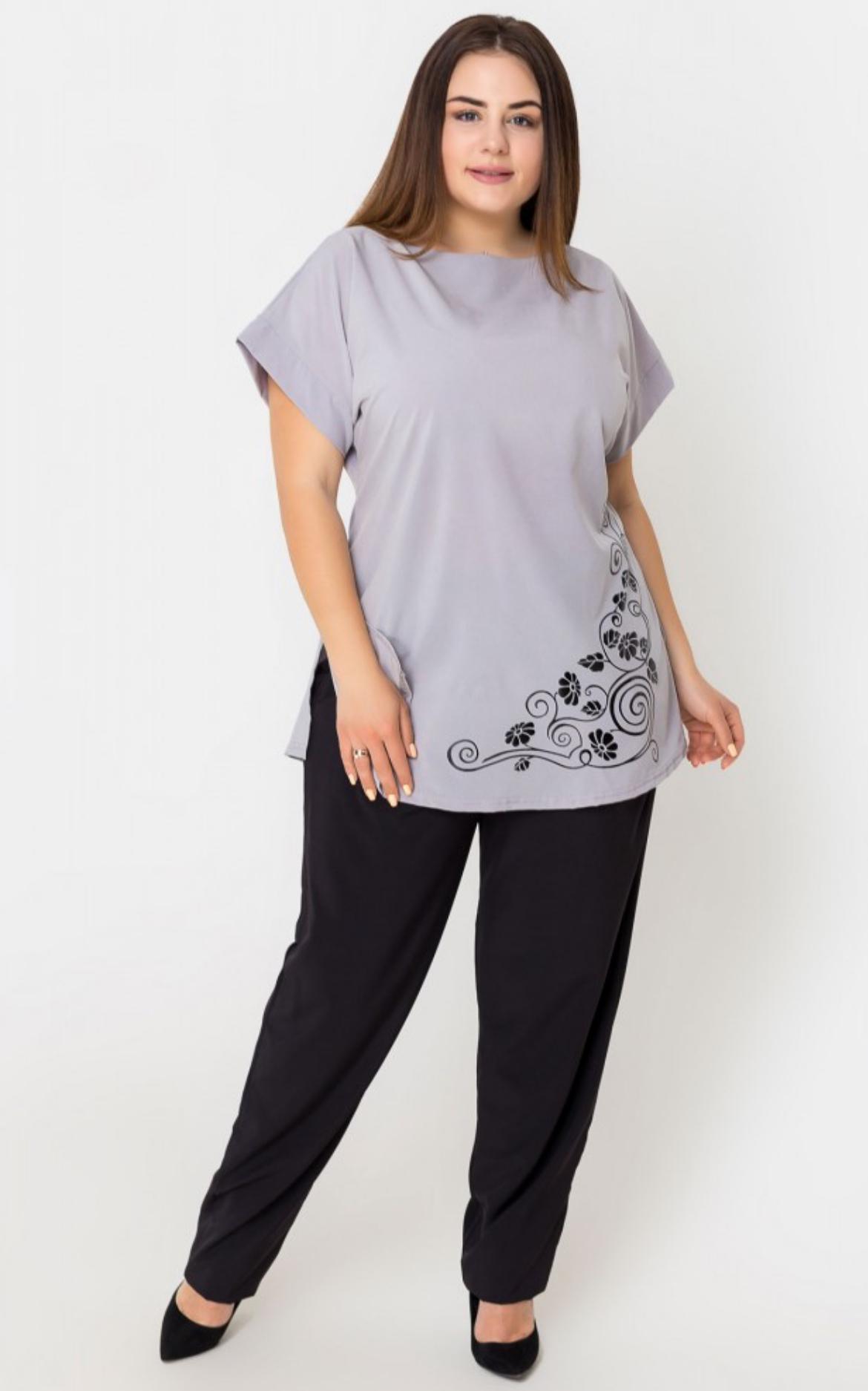 Блузка жіноча меліса р. 58 Сірий (2288833385) - фото 2 Блузка жіноча меліса р. 58 Сірий (2288833385) - фото 2