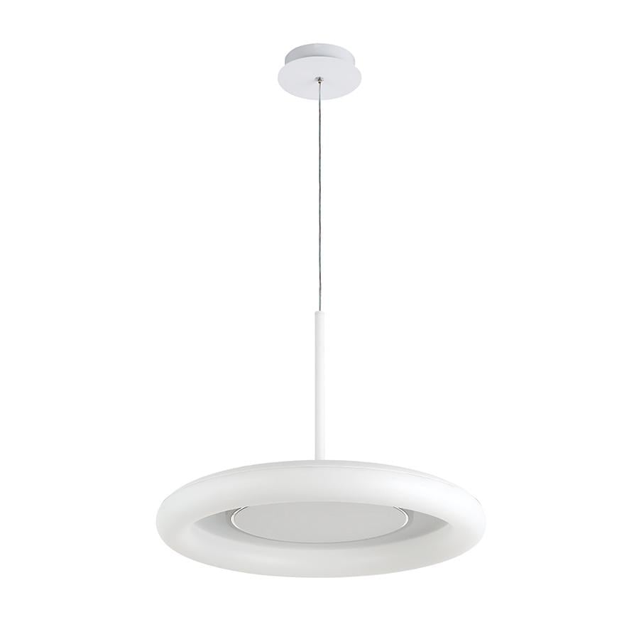 Люстра подвесная светодиодная Levistella797MD6006 500 WH Лофт с круглым плафоном и пультом Белый (2691309165)