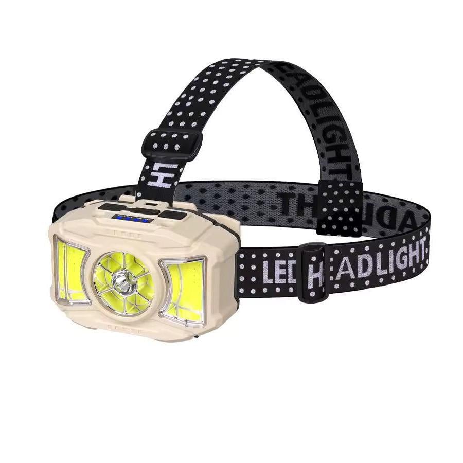 Налобный фонарь HC-615S IPX-4 с датчиком движения аккумуляторный Красный свет (32406980)