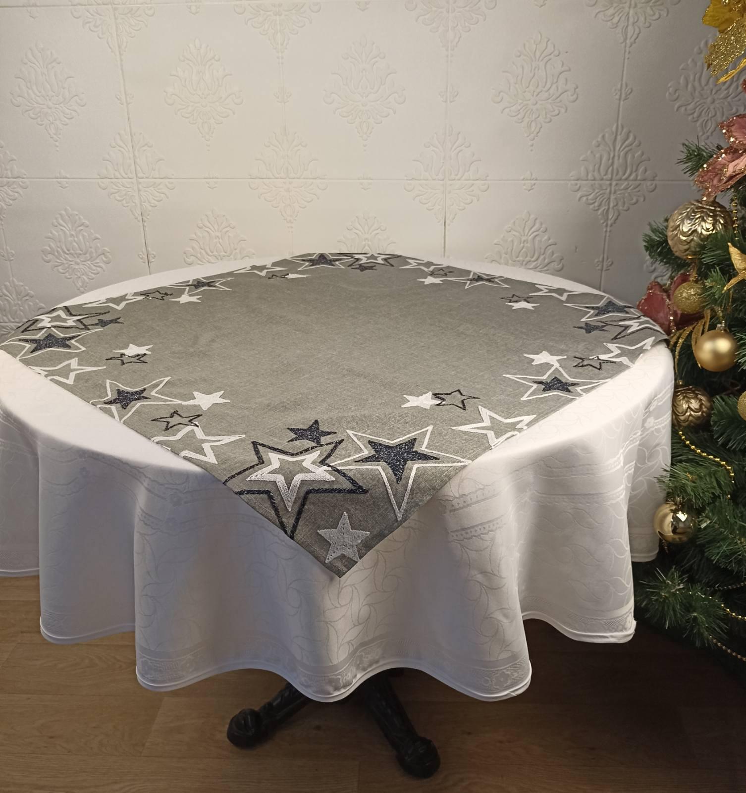 Скатертина квадратна новорічна K0298-1B 85х85 см (CN37025)