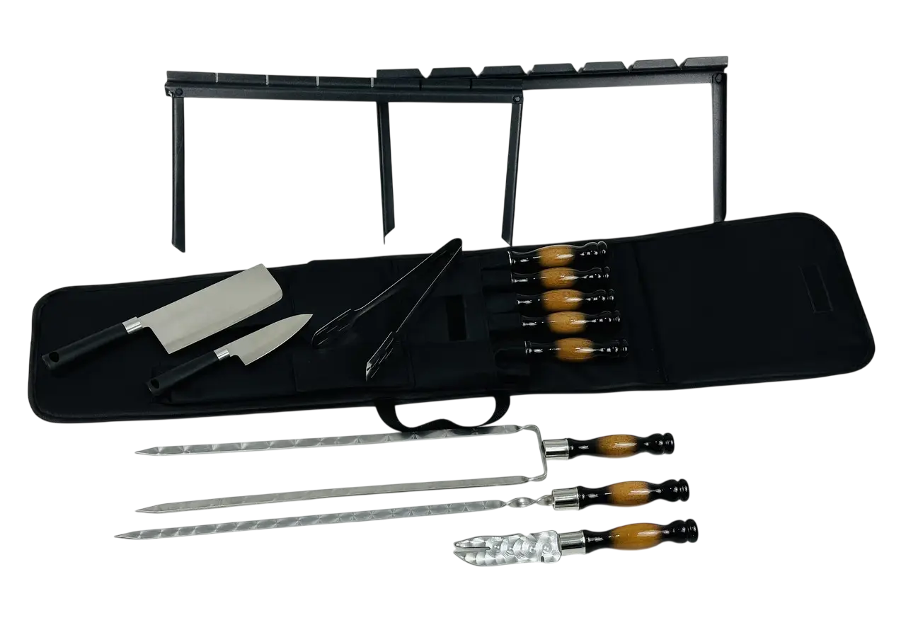 Набор шампуров GrillMaster 12 пр. Коричневый (10-164-NB-2232)