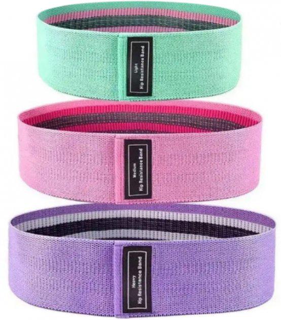 Набор тканевых резинок Supretto для фитнеса 3 шт. (00253)