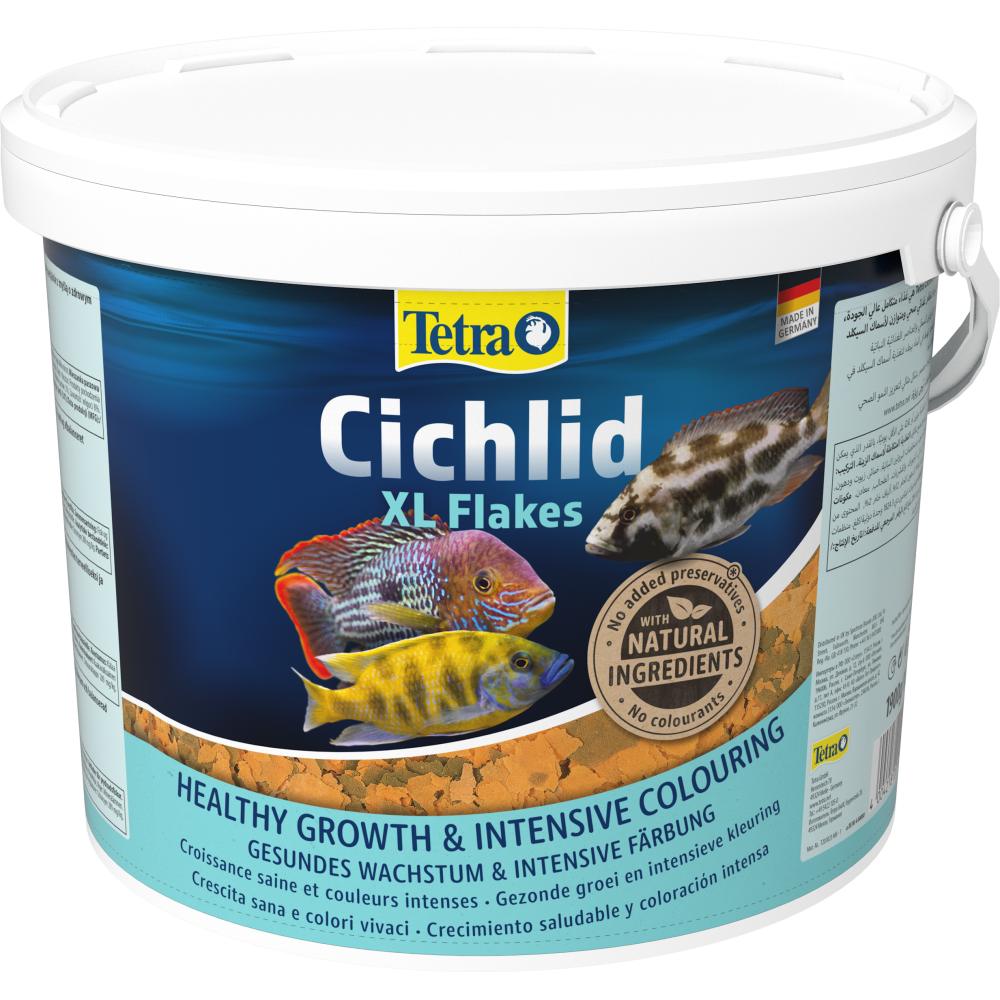 Корм Tetra Cichlid XL Flakes для рыбок больших целид хлопья 10 л 1,9 кг