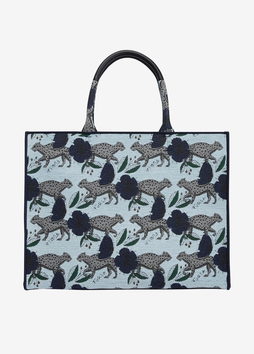 Сумка тоут жіноча жакардова Furla OPPORTUNITY L TOTE WB00255BX1192TI000 Блакитний