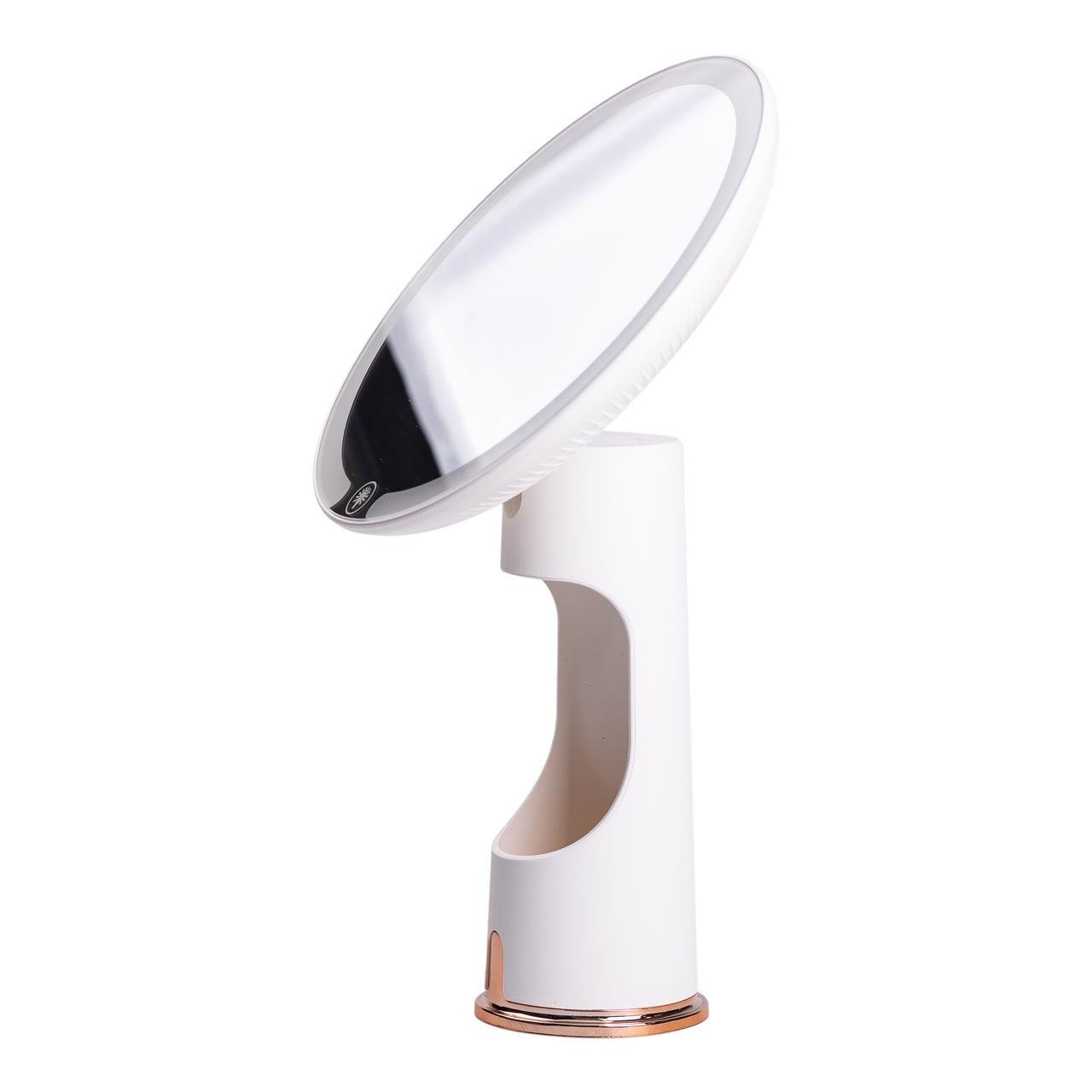 Дзеркало з підсвічуванням настільне косметичне кругле з LED підсвічуванням USB 18,5х10х29 см Білий (6874) - фото 2 Дзеркало з підсвічуванням настільне косметичне кругле з LED підсвічуванням USB 18,5х10х29 см Білий (6874) - фото 2