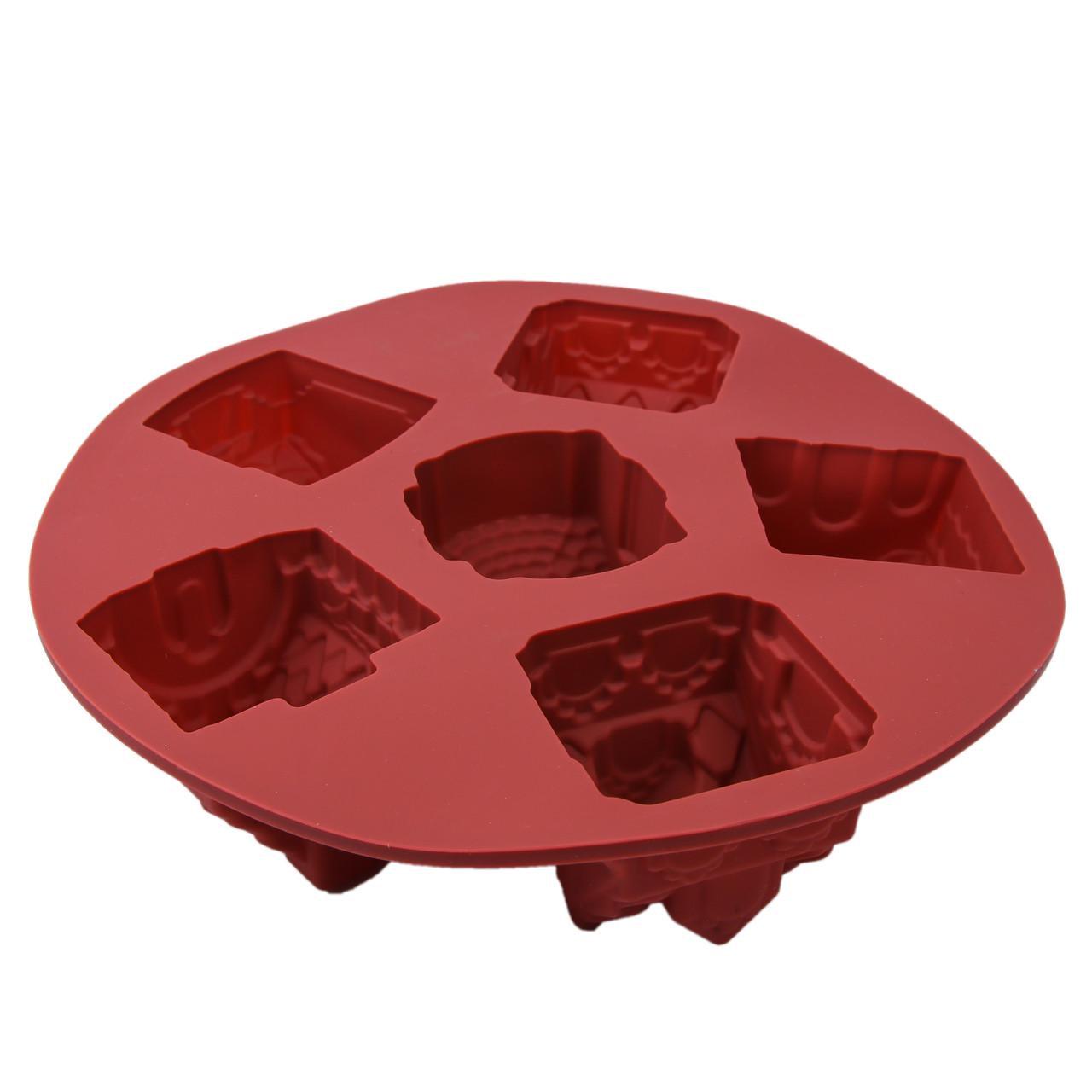 Форма силіконова для випічки Будиночки 26 см Коричневий (2356744478) - фото 2 Форма силіконова для випічки Будиночки 26 см Коричневий (2356744478) - фото 2