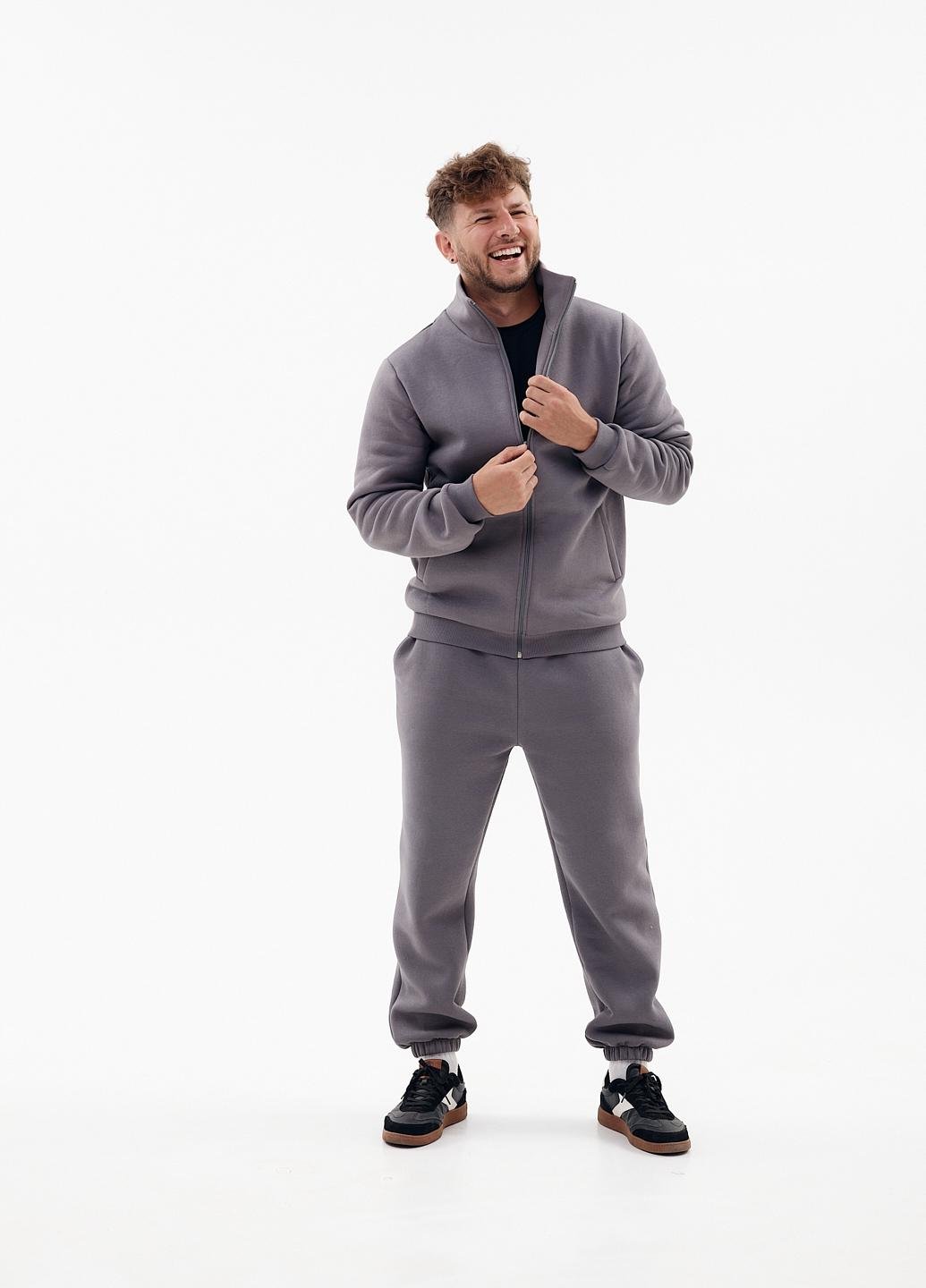 Спортивный костюм мужской Kindamor Arctic флисовый на змейке M Серый (1870736329)