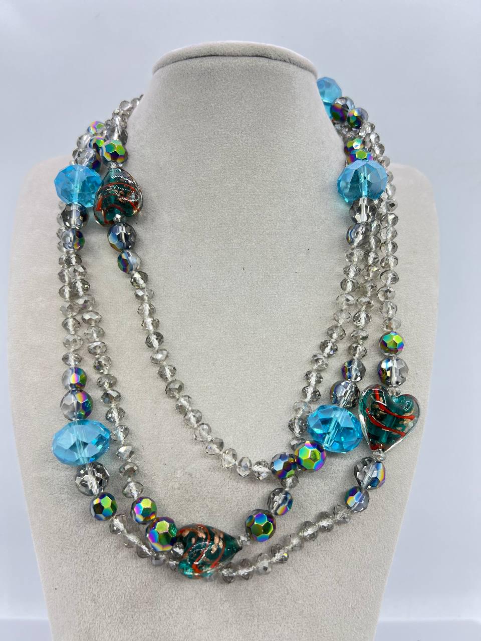 Бусы муранское стекло 140 см Разноцветный (10947)