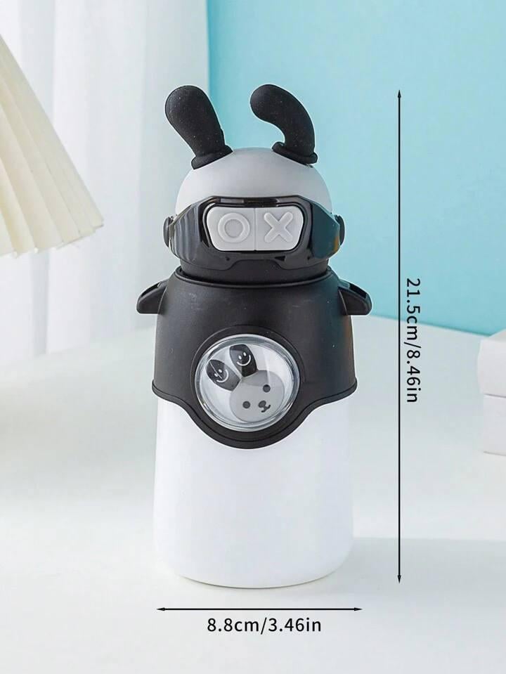 Термос детский с ремешком Зайчик 500 мл Черный (2386) - фото 3