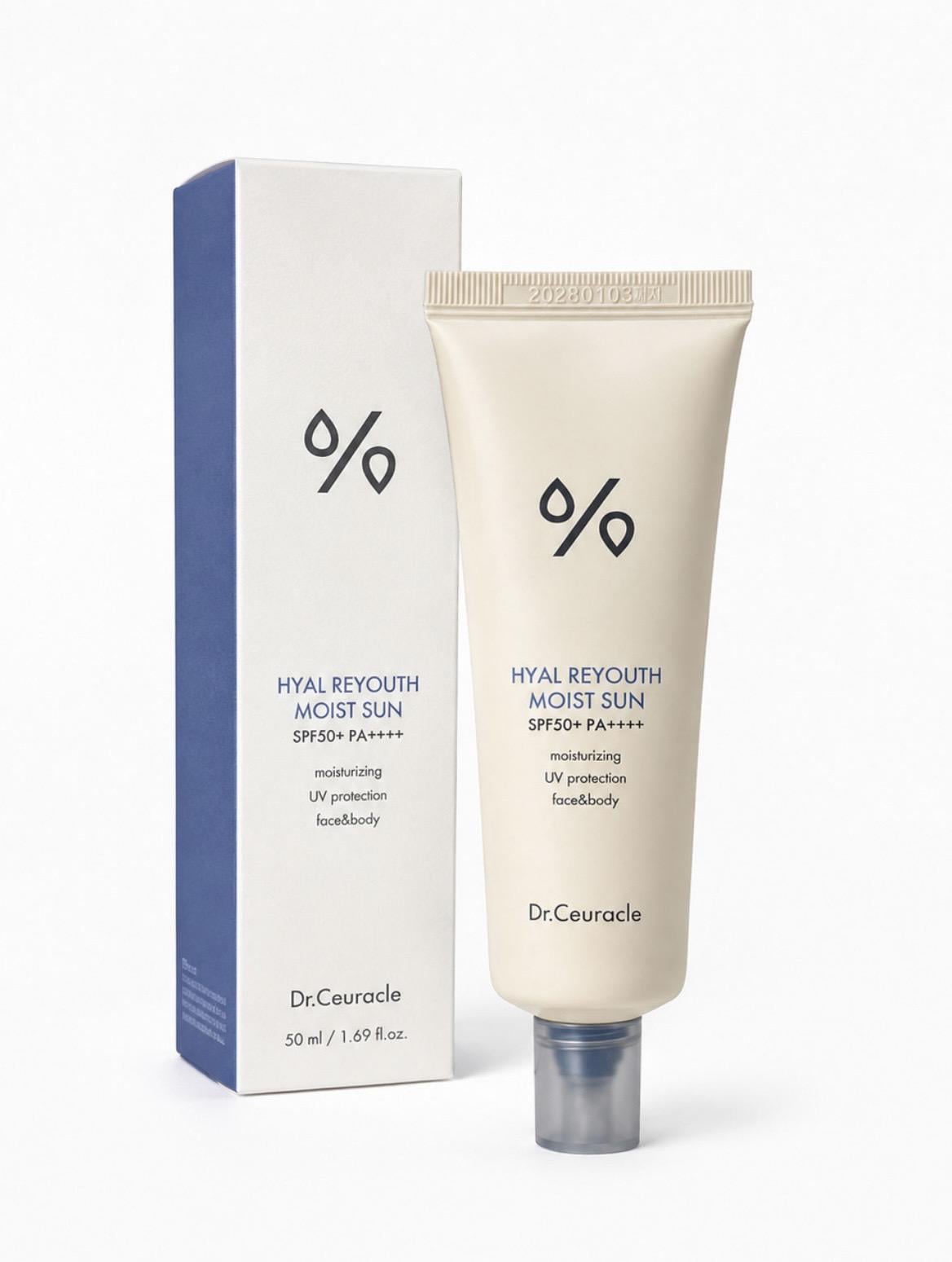 Крем сонцезахисний зволожуючий Dr.Ceuracle Hyal SPF 50+ з гіалуроновою кислотою 50 мл (36946352)