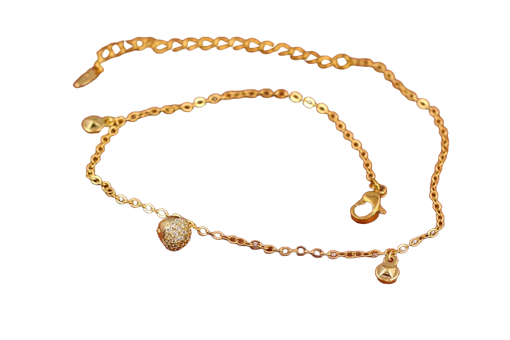 Браслет Xuping Jewelry на ногу Сфера 28 см 1 мм Золотистый (2629127701)