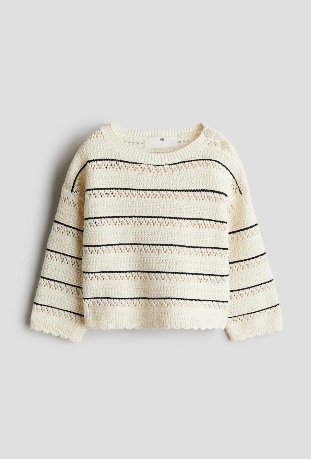 Светр дитячий для дівчинки H&M 92 см Світло-бежевий (25072407A)