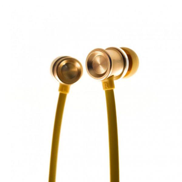 Навушники вакуумні дротові Celebrat D7 з мікрофоном Gold