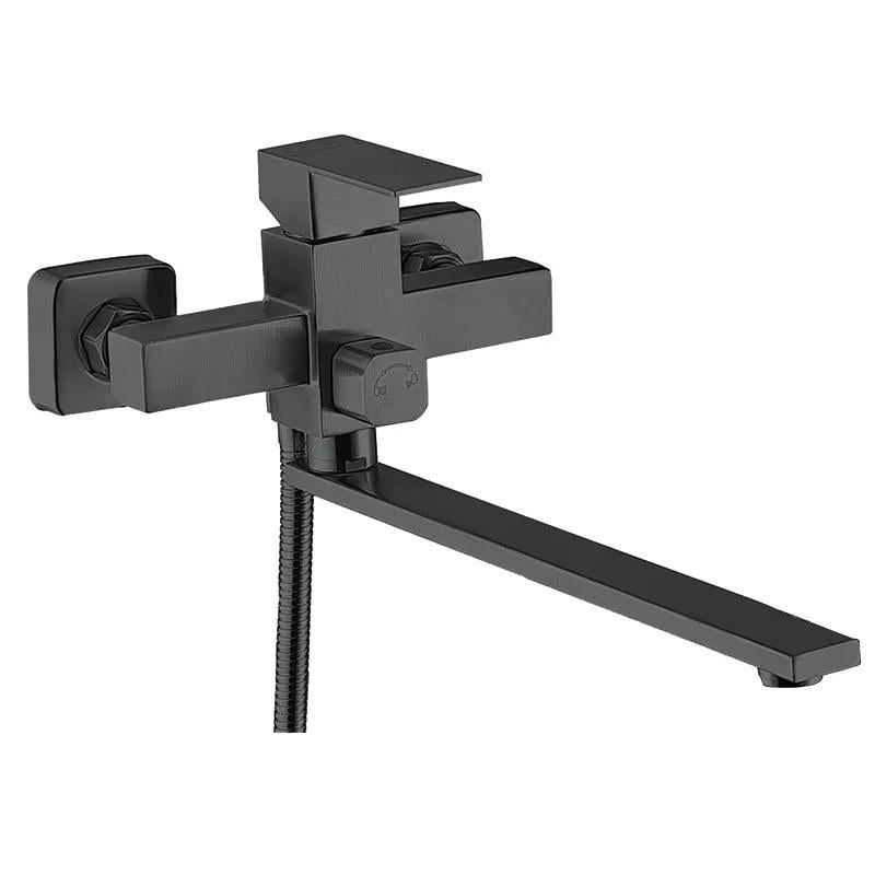 Змішувач для ванни Zerix KUB-006 Euro нержавіюча сталь SUS304 Black (ZX4850)