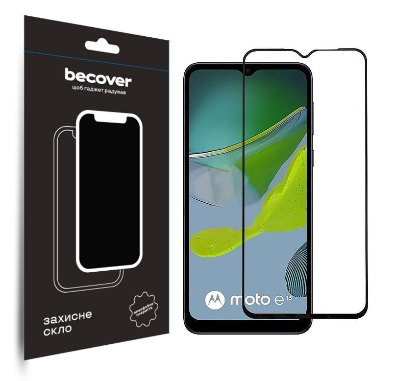 Захисне скло BeCover для Motorola Moto E13 Black (708843)