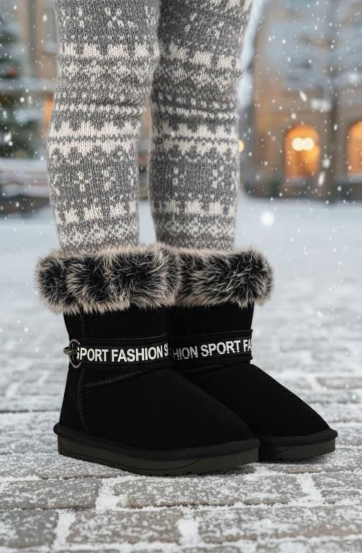 Угги детские Hengji 1935 натуральная замша и мех р. 30 Черный (30705861) Угги детские Hengji 1935 натуральная замша и мех р. 30 Черный (30705861)