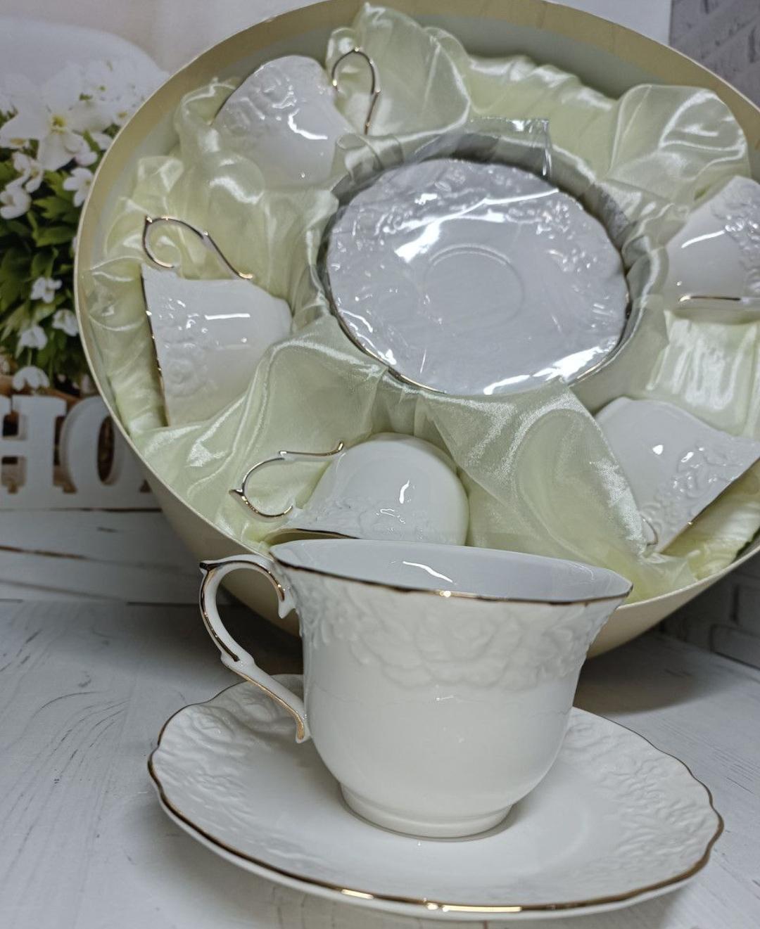 Сервіз кавовий SNT Біла ніч порцеляна 80 мл 12 предметів Білий (1717) - фото 2 Сервіз кавовий SNT Біла ніч порцеляна 80 мл 12 предметів Білий (1717) - фото 2