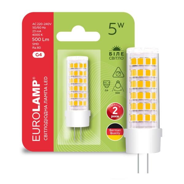 Лампа LED капсульная Eurolamp G4 5W 4000K 220V (36962470)