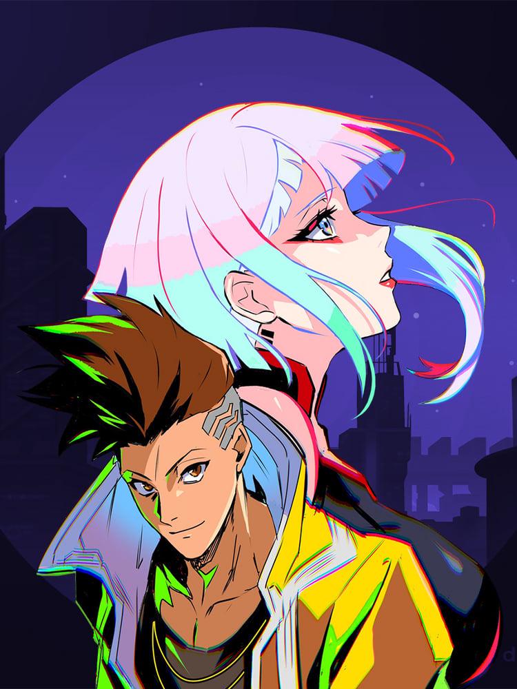 Алмазная мозаика SHLab Аниме Cyberpunk Edgerunners Люси и Дэвид SHS-40385 Полная Выкладка 30x40 см (40385)