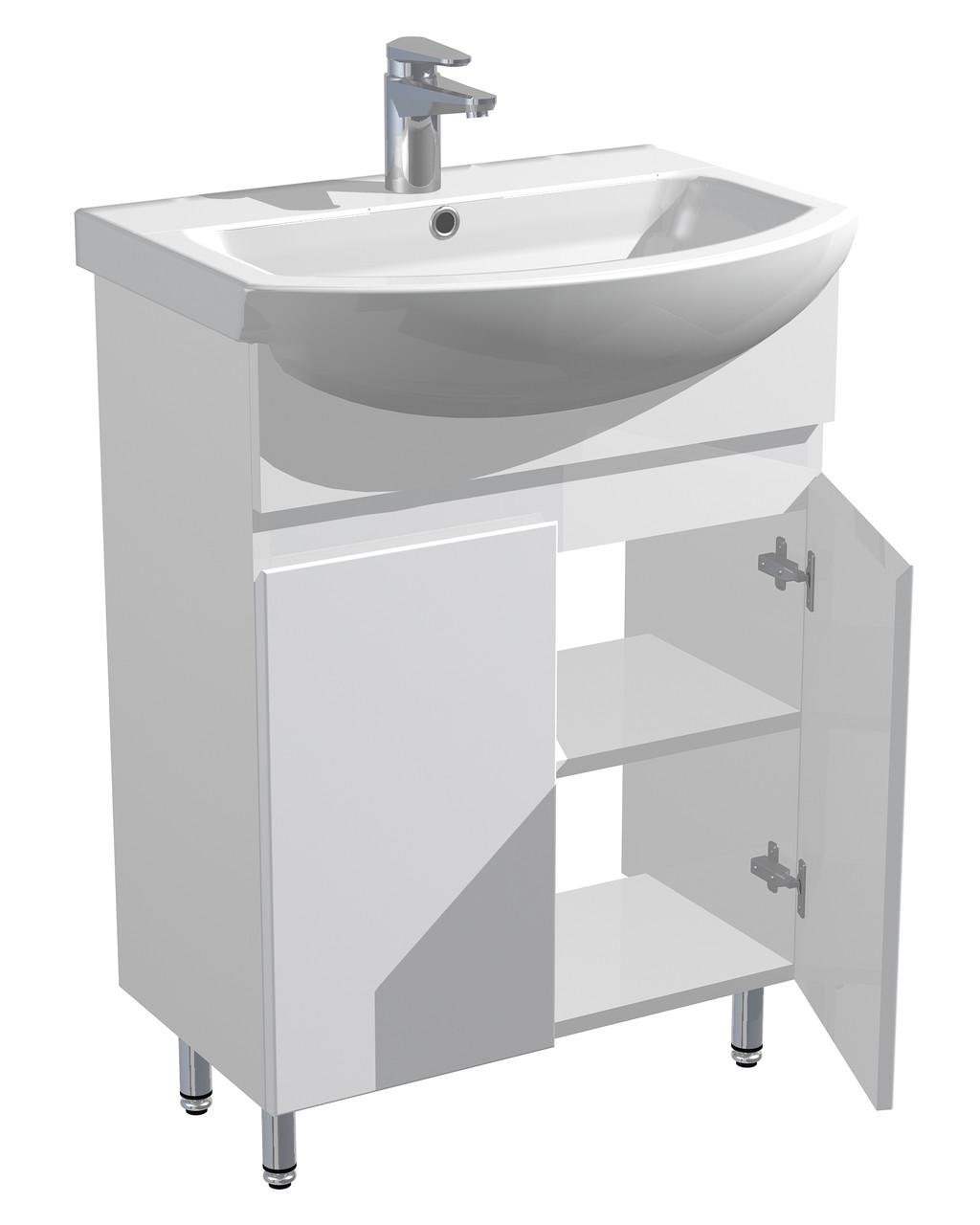 Тумба для ванной комнаты с умывальником Прокси 60 Белый (30632006) - фото 2