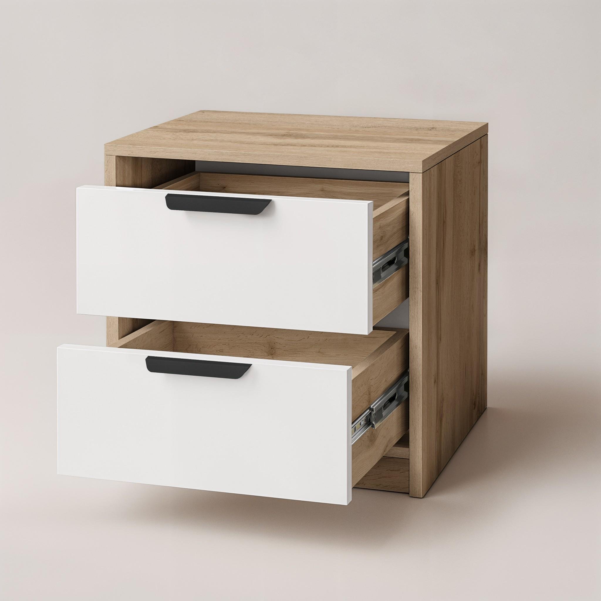 Прикроватная тумба FT-3 450х354х489 мм Дуб Аппалачи/Белый - фото 3 Прикроватная тумба FT-3 450х354х489 мм Дуб Аппалачи/Белый - фото 3