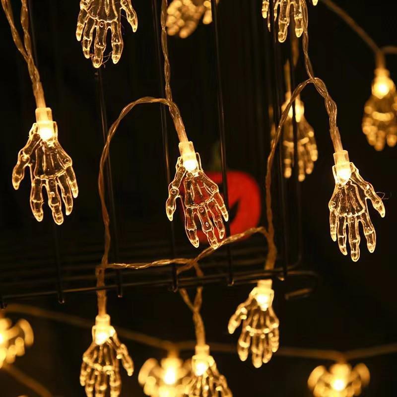 Гирлянда на Хэллоуин Руки 150 см 10 led 5x3 см Прозрачный (61117)