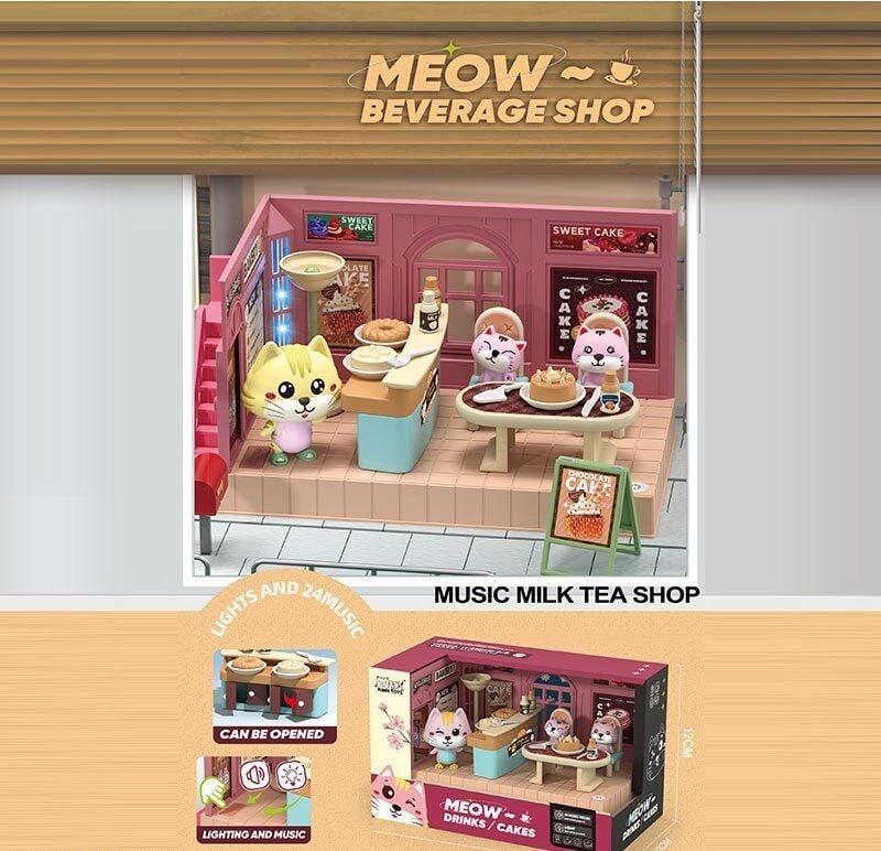 Набор мебели Кафе подсветка мелодии фигурки животных и муляжи мебели пищевых продуктов посуды (HY 109 A1) - фото 7