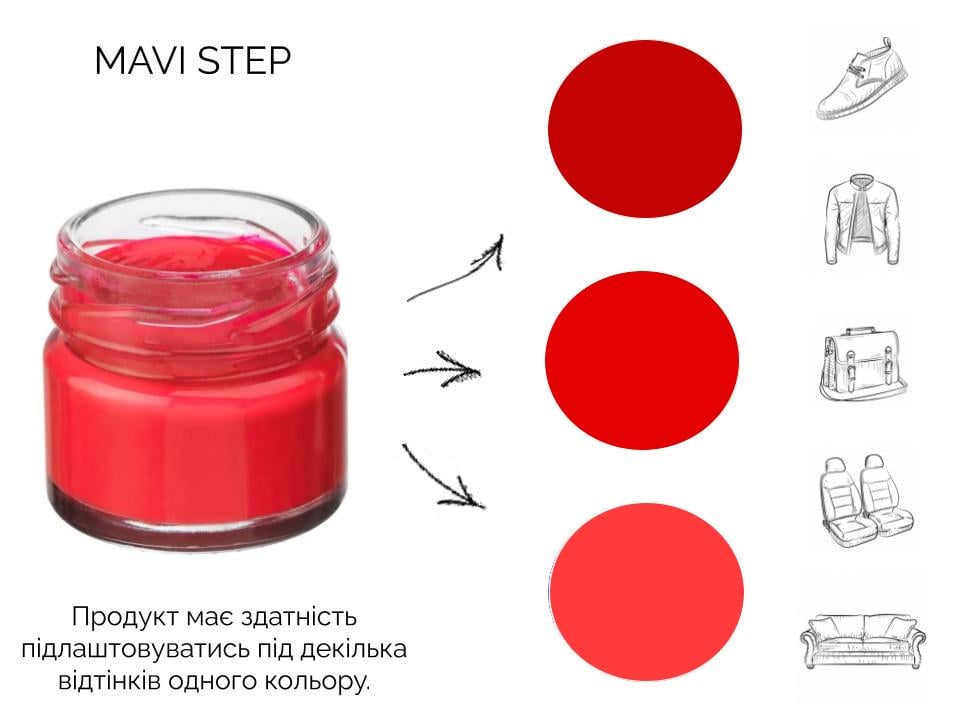 Крем для обуви и кожи Mavi Step Creme de Beaute 25 мл Красный (C01/162/025) - фото 3