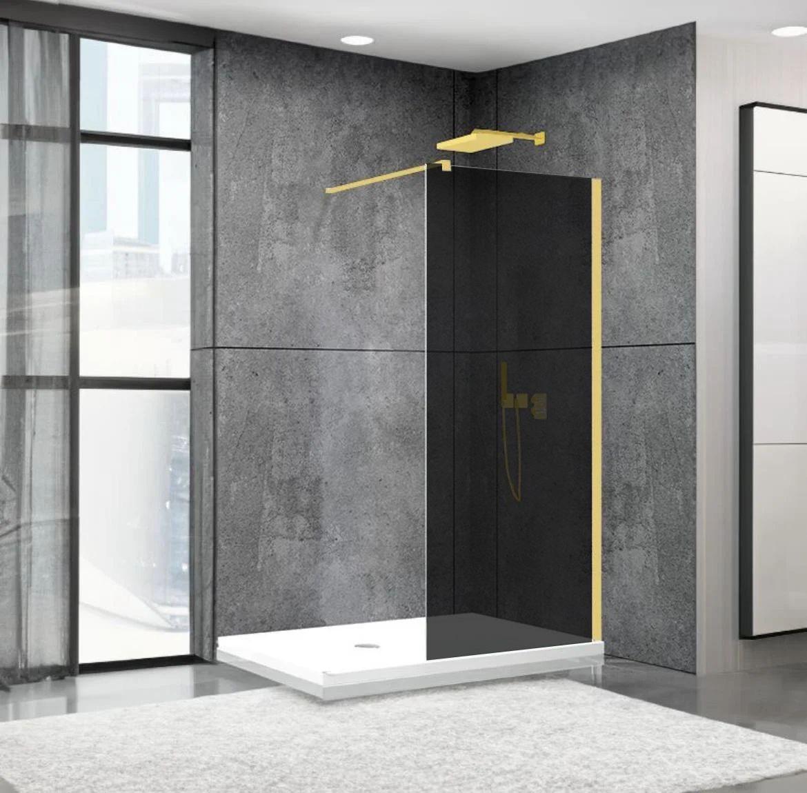 Душевая перегородка Aquanil FIT тонированное стекло 90x195 см Золотой Душевая перегородка Aquanil FIT тонированное стекло 90x195 см Золотой