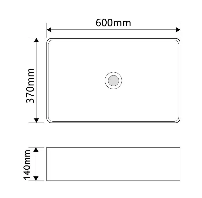 Раковина накладная с переливом MIXXUS Premium QUADRO 600х370х140 мм (MP6522) - фото 3 Раковина накладная с переливом MIXXUS Premium QUADRO 600х370х140 мм (MP6522) - фото 3