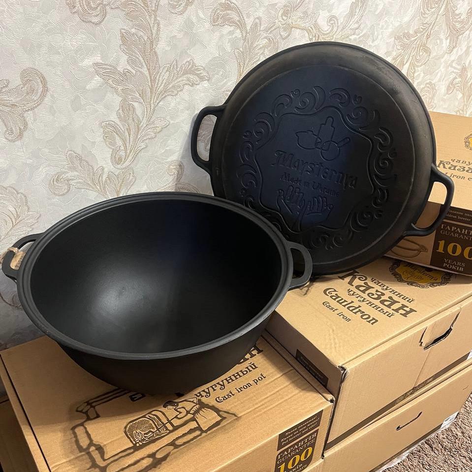 Котел чугунный туристический с крышкой-сковородом/плоским дном на открытом огне 18 л (2596433975) - фото 11 Котел чугунный туристический с крышкой-сковородом/плоским дном на открытом огне 18 л (2596433975) - фото 11