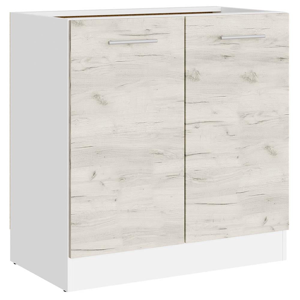 Модуль кухонный нижний Еверест Эко 800 без столешницы 80х46х82 см Дуб крафт белый/белый (DTM-071024)