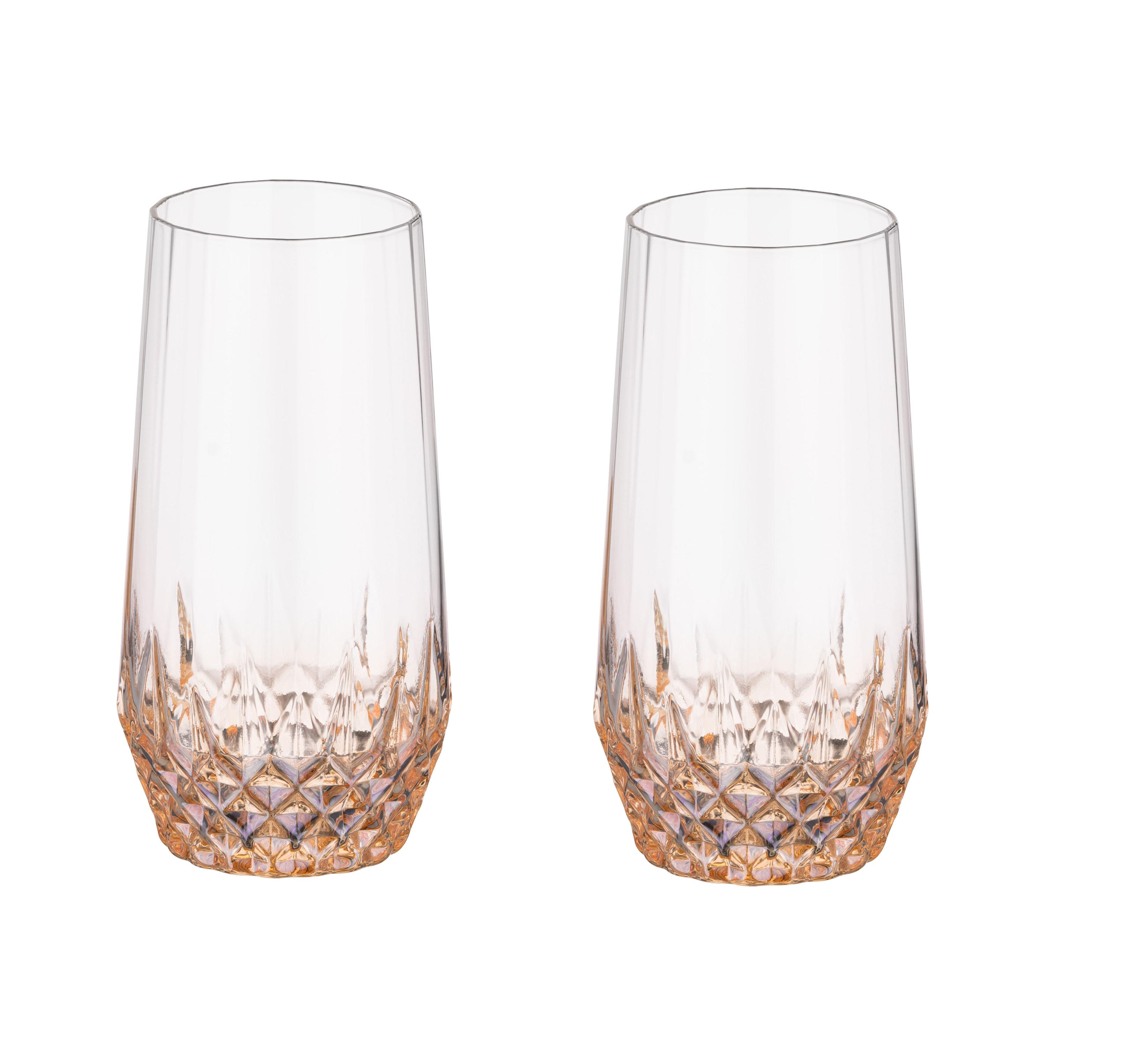 Стаканы Ardesto Black Mars Favola стекло 2 шт. 460 мл Прозрачно-золотистый (624754)