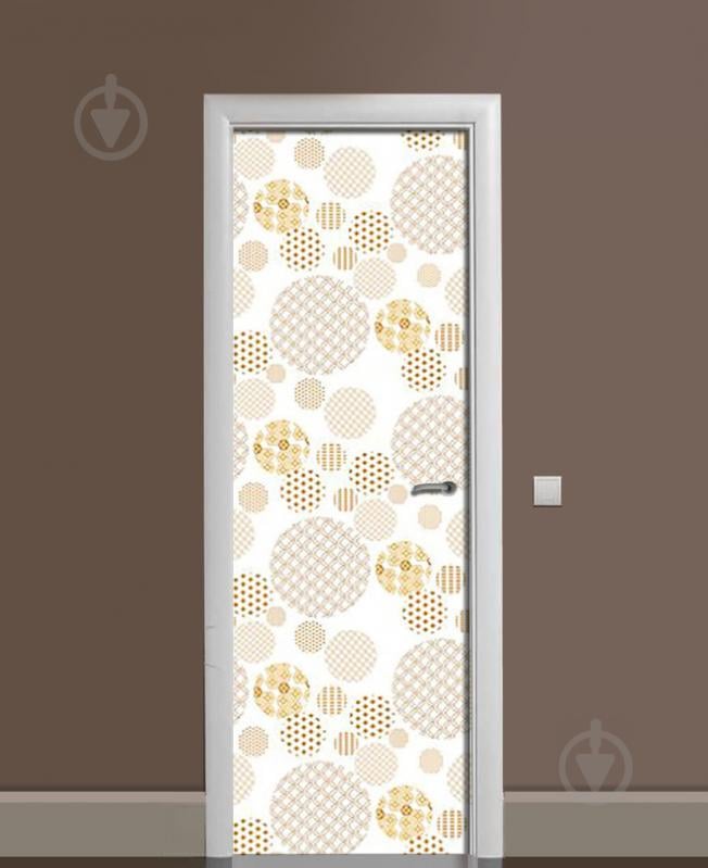 Наклейка на двері Zatarga «Круги печворк» 650х2000 мм вінілова 3Д наклейка декор самоклеюча