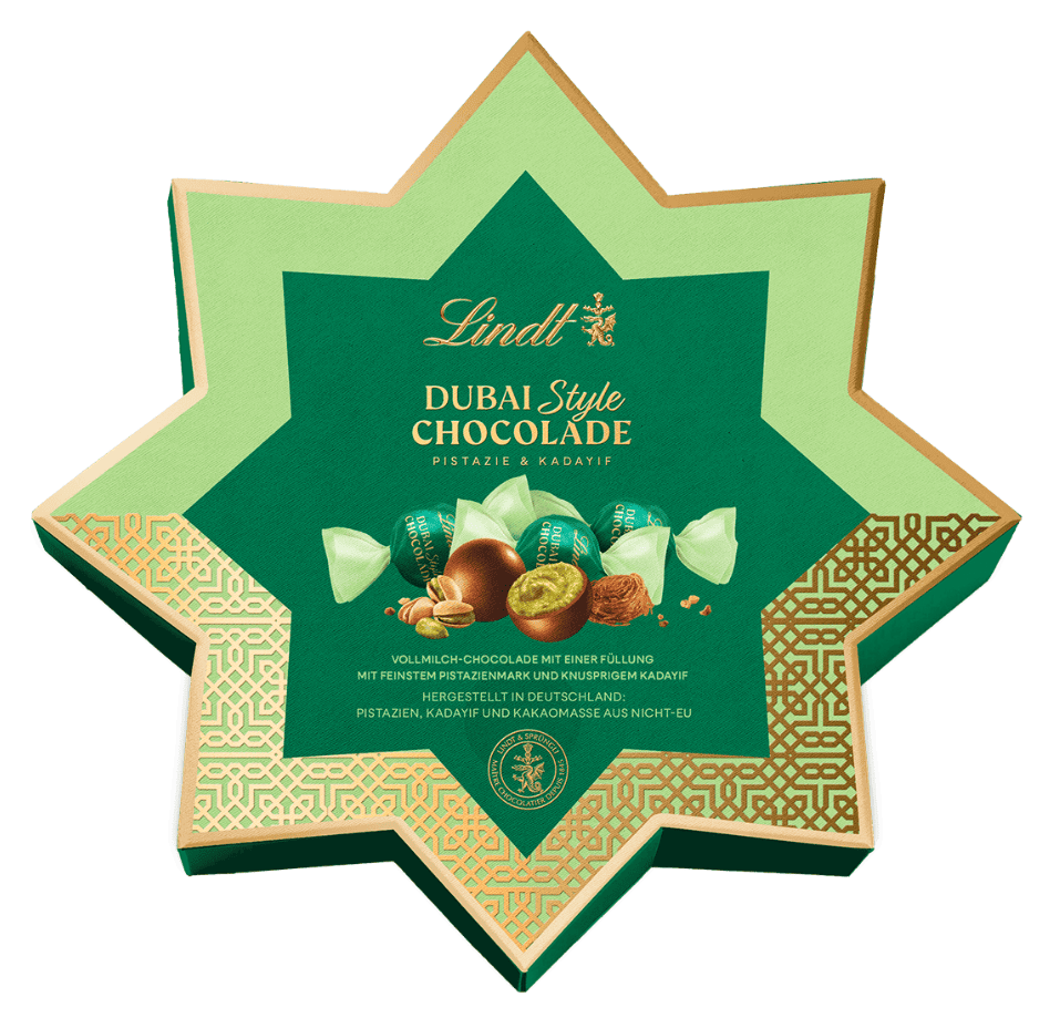 Цукерки шоколадні Lindt Dubai Style Chocolade Star Milk 149 г (2861536029)