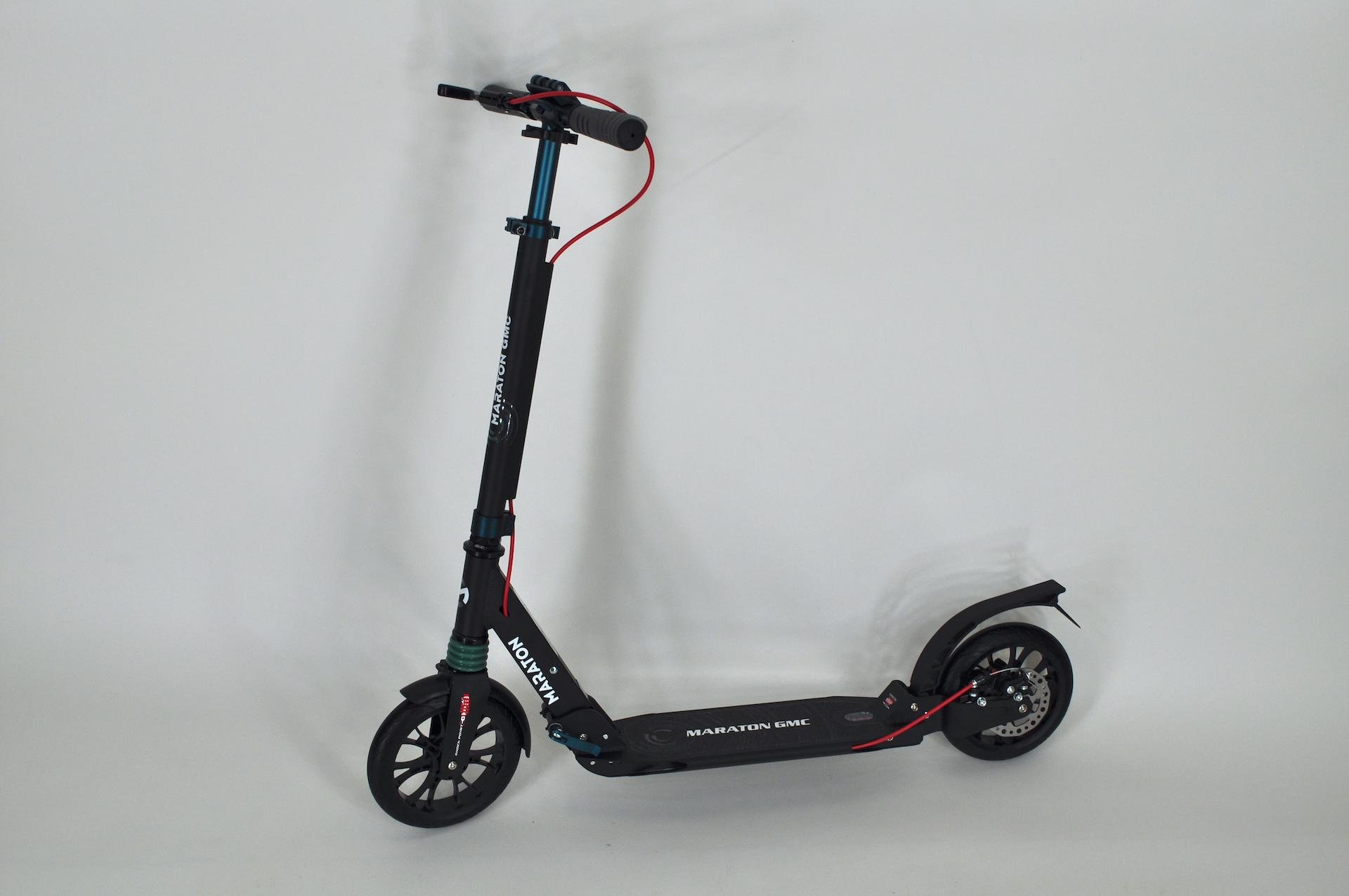 Самокат Maraton GMC з дисковим гальмом та амортизаторами/ремінь Зелений - фото 6