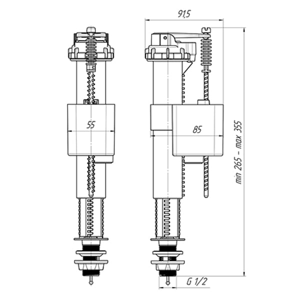 Впускний механізм Ani Plast WC 55 10 1/2" НН-7007 - фото 2