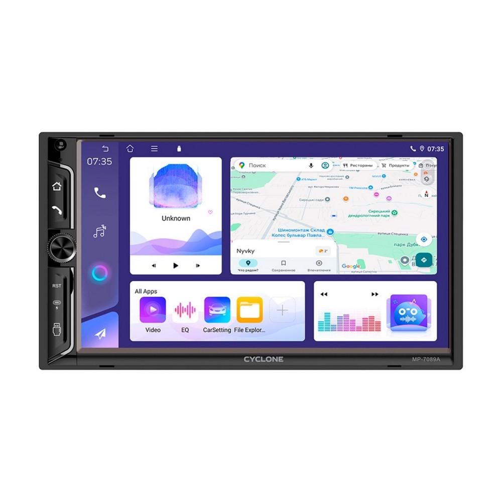 Автомагнітола 2Din Cyclone MP-7089A 4+64 Гб DSP 4G 8Core 7" (29914027) - фото 2 Автомагнітола 2Din Cyclone MP-7089A 4+64 Гб DSP 4G 8Core 7" (29914027) - фото 2
