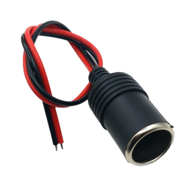 Гніздо прикурювача автомобільне з кабелем 12-24 В 15А 200 Вт 29 см Black (313115)