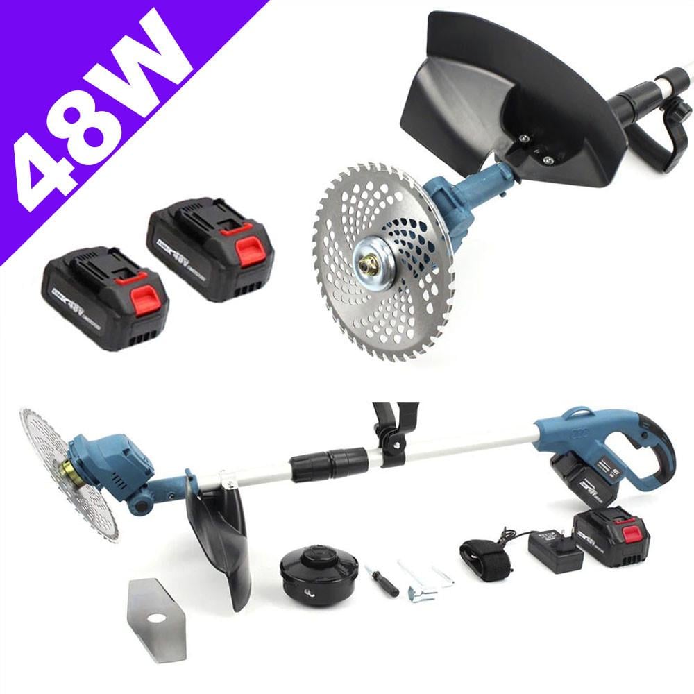 Тример безщітковий для трави з ліскою та ножем THO 48 V акумуляторний з 2 акумуляторами та телескопічною рукояткою - фото 2 Тример безщітковий для трави з ліскою та ножем THO 48 V акумуляторний з 2 акумуляторами та телескопічною рукояткою - фото 2