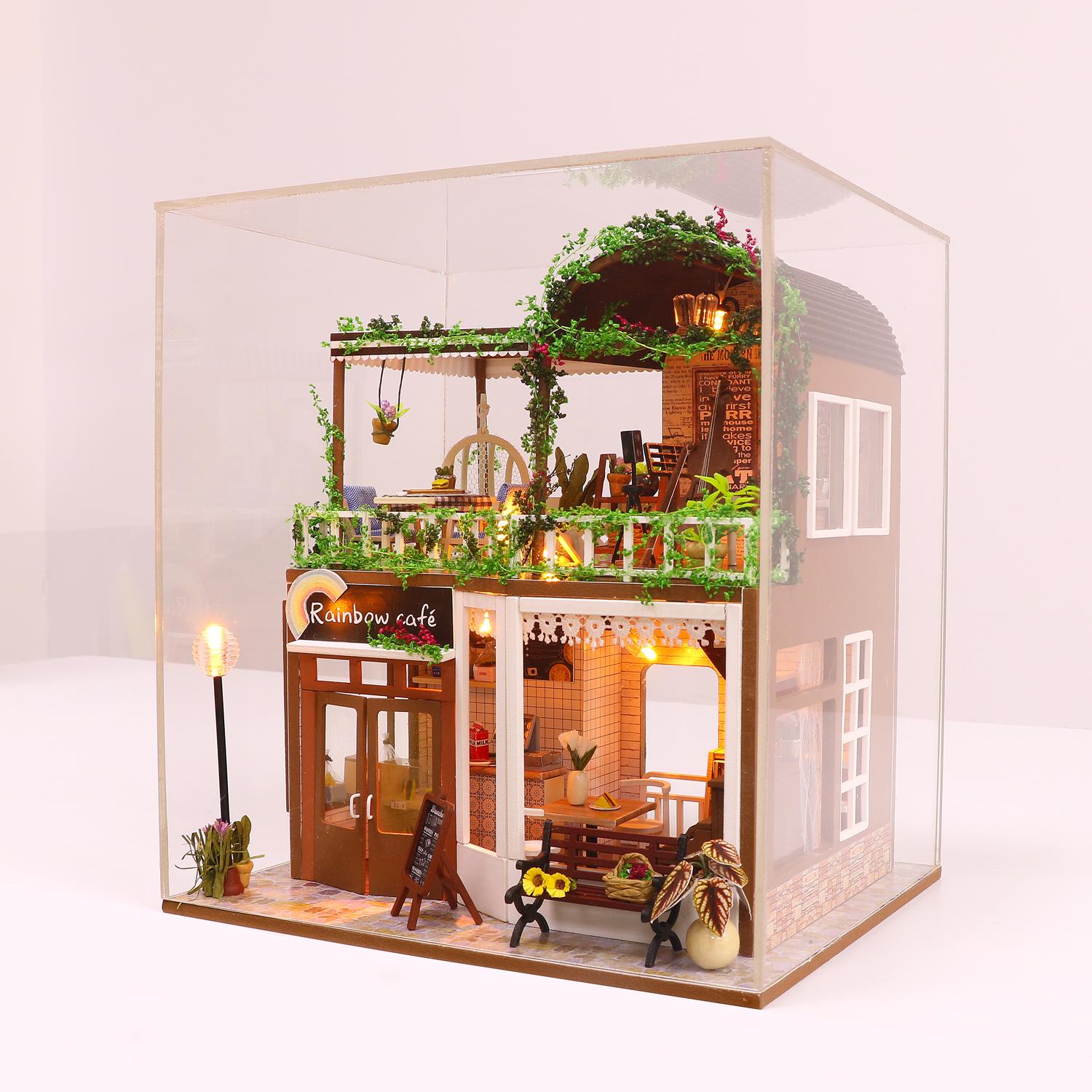 3D Румбокс CuteBee DIY DollHouse Радужное кафе (M92) - фото 5