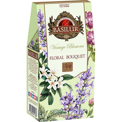 Чай зеленый Basilur Старинные цветы Цветочный букет 75 г картонная коробка (bal22)