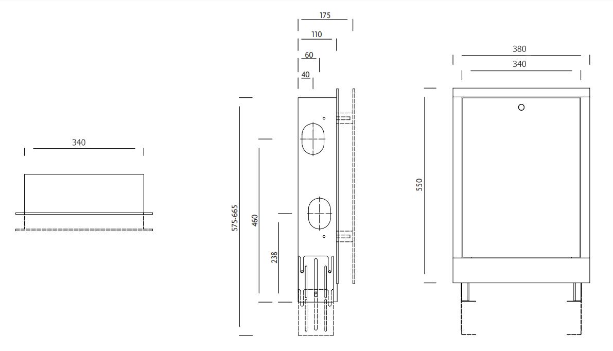 Шкаф для коллектора внутренний IFRATHERM SP-0 (380х340-575-110х175) - фото 5