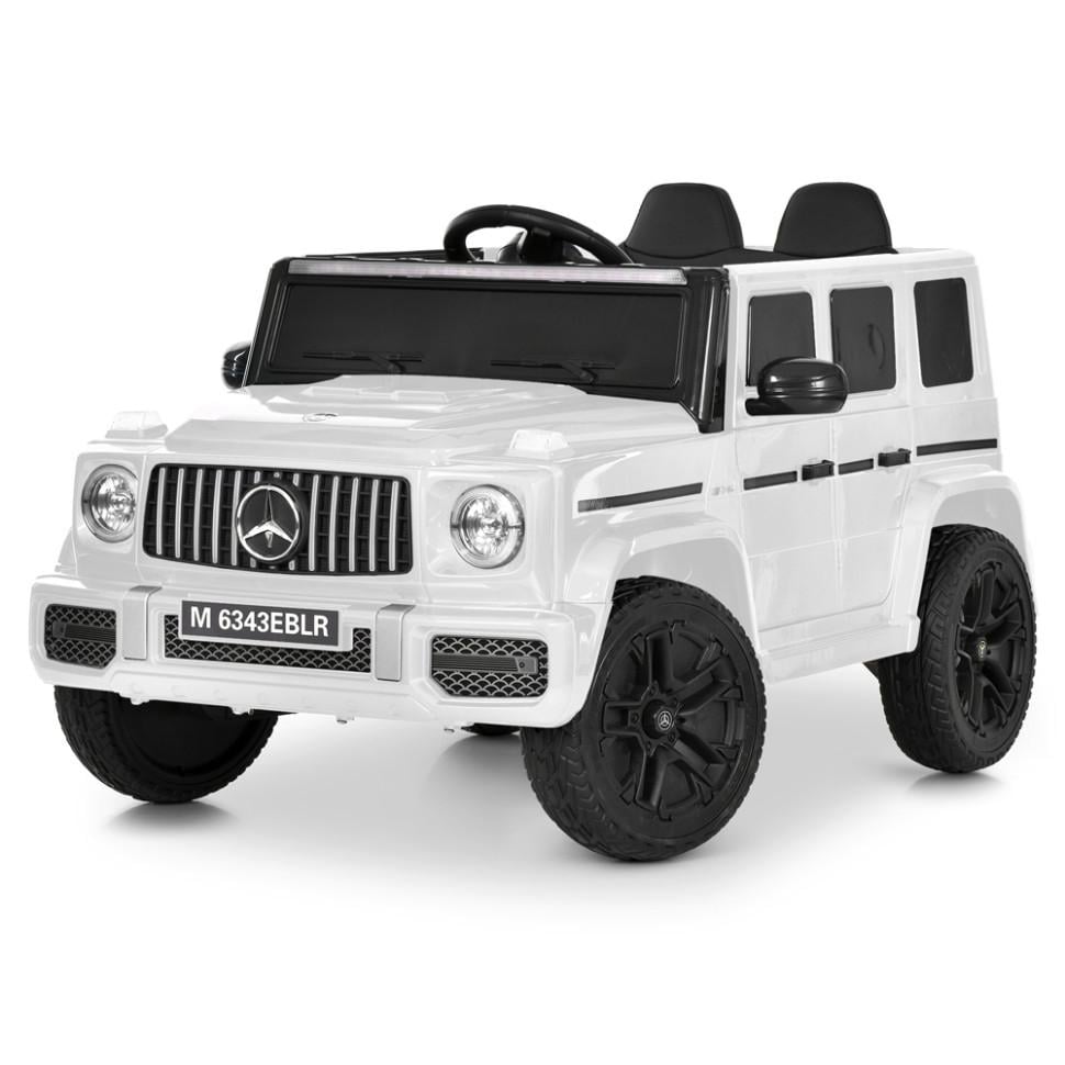 Дитячий електричний джип Bambi Racer 12V двомісний до 30 кг Білий (DE-169-E-938)
