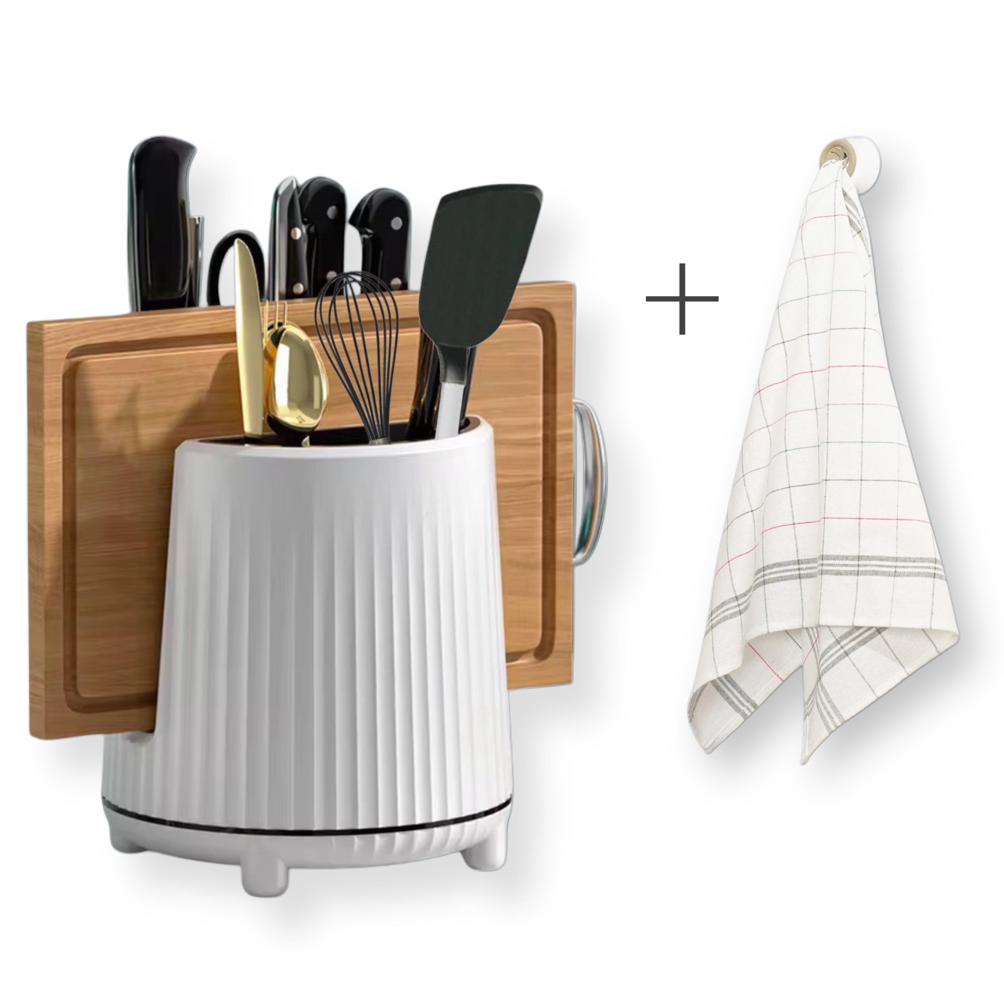 Органайзер для кухні пластиковий настільний поворотний з підставкою - фото 9